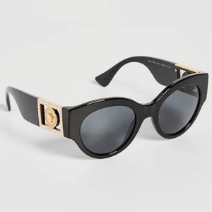 Versace Medusa Black Cat Eye Sunglasses